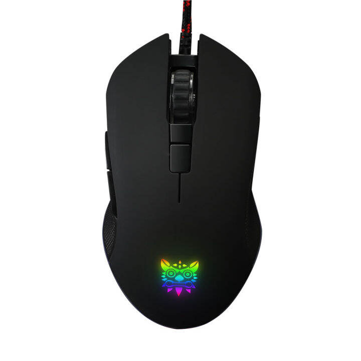 onikuma-cw70-rgb-gaming-mouse-เม้าส์เกมมิ่ง-เม้าส์ทรงมือขวา-ปรับความไวได้-6-ระดับ-800-6400-พร้อมแสงไฟที่สวยงาม-เซ็นเซอร์แสง-ออฟติคอล-แม่นยำ-optical-mouse