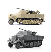 โมเดลรถ half-track FLAK 37 รถหุ้มเกราะ ปืนใหญ่ต่อต้านอากาศยานทหาร ประกอบ 1: 72