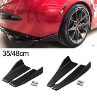 2Pcs Car Rear Bumper Lip Spoiler Diffuser Splitter Scratch Protector High Quality PP Plastic Universal Car Accessories Universal