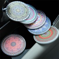 ♚ Car Cup Mats Easy To Clean Practical Anti Slip Universal Moisture-proof Car Supplies Car Coasters Exquisite Diamond Design