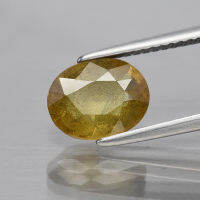 Yellow Sapphire น้ำหนัก 2.23 กะรัต เกรด SI1 ขนาด 9.0x7.2x3.7 มิล Beryllium Treated