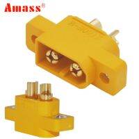 HVJ-Amass Xt60e-m Xt60 Male Plug Connector Fixed Board Diy Spare Part Yellow For Rc Models Multicopter 50%off