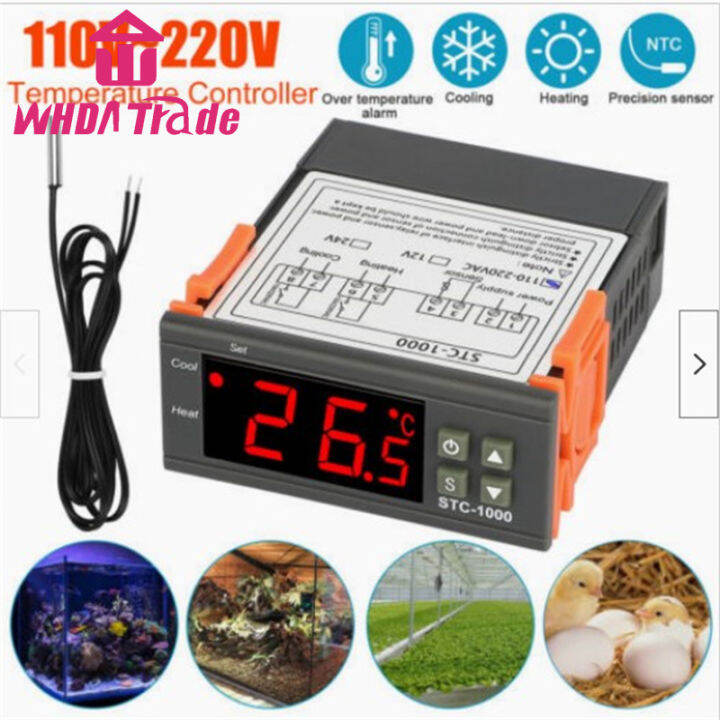 STC1000 LED Digital Temperature Controller 50℃99℃ LCD Display Screen