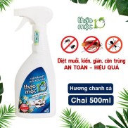 Chai Xịt Diệt Muỗi, Kiến, Gián Thảo Mộc 10s Hương Sả Chanh