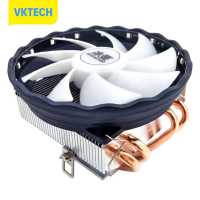 [Vktech] มนุษย์หิมะ4ขาพัดลมทำความเย็น PWM ซีพียู1500RPM ความเร็วระบายความร้อนคอมพิวเตอร์คูลเงียบสำหรับพีซี