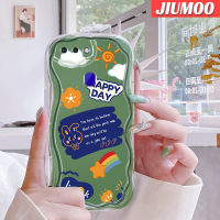 เคส JIUMOO สำหรับ OPPO R17 R15 Pro เคสลายการ์ตูนฤดูร้อนเนื้อครีมใหม่ขอบคลื่นเคสซิลิโคนเคสมือถือใสกันกระแทกเคสนิ่มแบบใสป้องกันเลนส์กล้อง