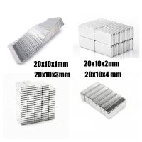 10 20 50PCS Magnet 20x10x1 20x10x2 20x10x3 20x10x4 mm N35 Square Rare Earth Powerful Neodymium Magnetic Magnet 20mmx10mmx1mm