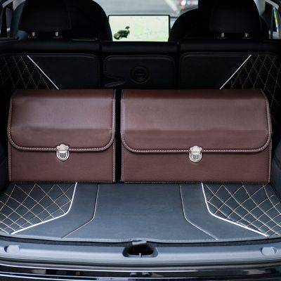 hotx 【cw】 Collapsible Car Storage Organizer box With Lid - Multipurpose Boxs Shopping Camping