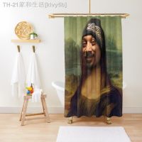 【CW】☈  Snoop Dogg Mona Lisa Shower Curtain Set Anime