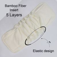 Goodbum 510PCS Reusable Bamboo Fiber Insert Baby Cloth Diaper Nappy Inserts Changing Liners 5 Layers Bamboo Fiber Insert