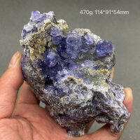 100 Natural Blue Purple Fluorite Cluster ตัวอย่างแร่อัญมณีระดับหินและคริสตัล