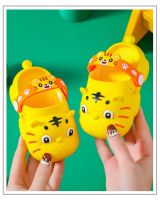 Baby Summer Cartoon Shoes for Boys Infant Cave Hole Slippers Sandals Beach Mules Non-Slip Soft Quick DryingTiger Girls Shoes