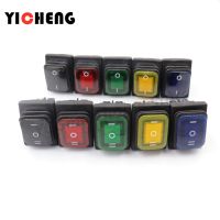 on off  KCD4 waterproof and oil proof switch four feet 2 file red green with lights six foot rocker power switch LED 12V 220V