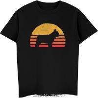 Fashion Summer Retro Sun French Bulldog Silhouette T-shirt Vintage Tee Shirt For Dog Lovers Tee Men Shirt Harajuku Streetwear XS-6XL