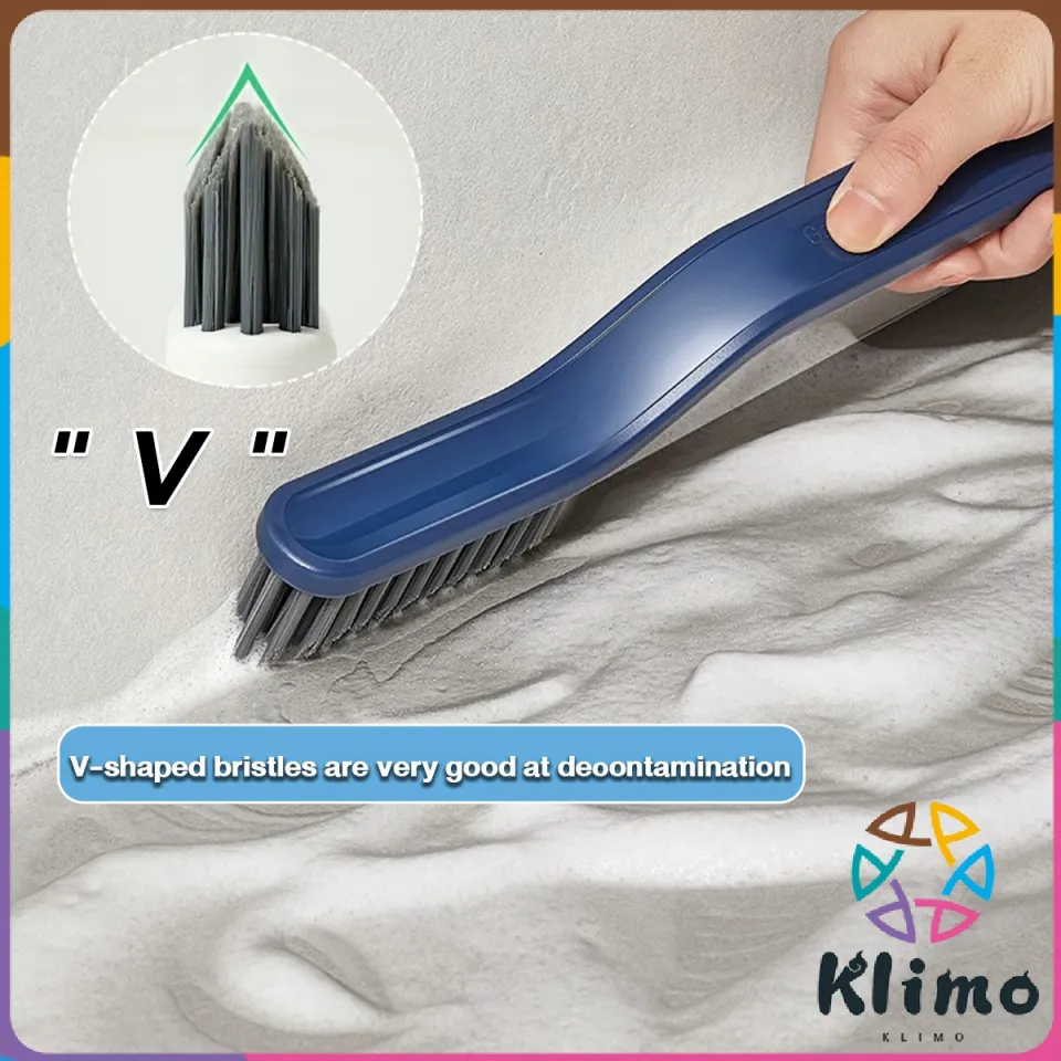 KLIMO Floor Seam Brush Bathroom Cleaning Window Brush Groove Gap Cleaner 2  in 1 V-shaped Brushes