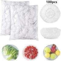 【CW】 100pcs Disposable Food Cover Plastic Wrap Elastic Lids Fruit Bowls Cups Caps Storage Keeping Saver