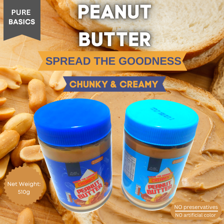 Spread The Goodness Creamy or Chunky Peanut Butter 510g Exp Date 1006
