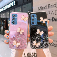 เคสโทรศัพท์ผีเสื้อคริสตัล SamsungGalaxy A24 4G ปลอกอ่อน Samsung A24 4G ฝาหลังเคสโทรศัพท์ TPU ใส SamsungA24