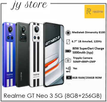 OPPO Realme GT Neo3 5G Smartphone Android 12 Dimensity 8100 Octa Core Touch  ID