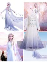 [COD] 2021 European and new Frozen long-sleeved sequined show childrens dress princess