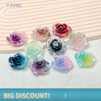 ?【Lowest price】TANG 2ชิ้นเสน่ห์ Camellia เรซิ่นเหนียวลูกอมสร้อยคอพวงกุญแจเคสโทรศัพท์จี้เครื่องประดับผมทำ DIY