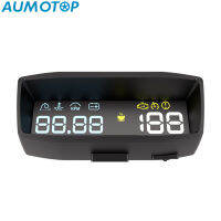 AUMOTOP เครื่องฉายไฟหน้ารถยนต์,มิเตอร์จับเวลารถวัดความเร็วรถแสดงความเร็วรถจอดิจิตอลไมล์มีอุณหภูมิน้ำทั้งหมด