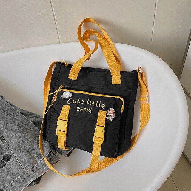 Youth Female Canvas Handbags Shoulder Bags Version Nylon Messenger Bag
