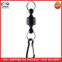 Fishing Mag-Netic Tool Release Holder Fly Fishing Retractor Net Release Clip With Keychain Carabiner