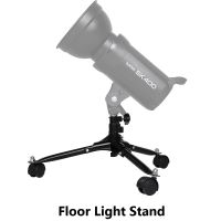 Tenwish 22cm Durable Folding Dolly Wheels Floor Light Stand for Photo Photography Studio Flash