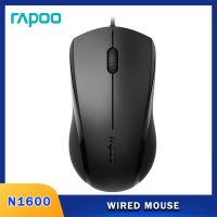 RAPOO เมาส์มีสายไร้เสียง N1600 3ปุ่ม1000 DPI ออปติคอล USB Mouse Komputer สำหรับสำนักงานบ้านแล็ปท็อปคอมพิวเตอร์ตั้งโต๊ะอุปกรณ์เสริม