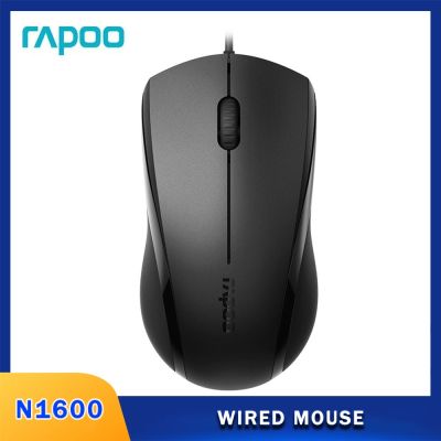 RAPOO เมาส์มีสายไร้เสียง N1600 3ปุ่ม1000 DPI ออปติคอล USB Mouse Komputer สำหรับสำนักงานบ้านแล็ปท็อปคอมพิวเตอร์ตั้งโต๊ะอุปกรณ์เสริม