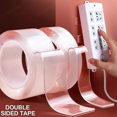 Nano Tape Wall Sticker Waterproof Double Sided Tape Super Self Adhesive Strong Reusable Home Decoration Supplies Tapes Adhesives  Tape