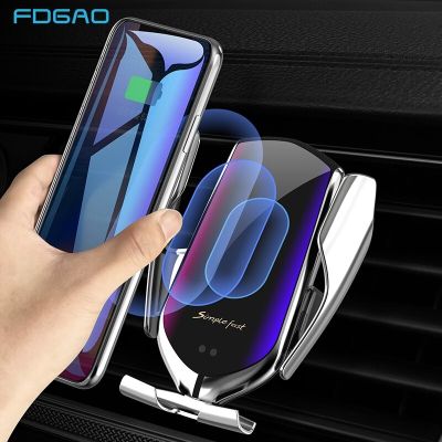 Automatic Sensor Wireless Car Charger 10W Fast Charging Phone Holder For iPhone 14 13 12 11 XS XR X 8 Samsung S22 S21 Note 10 20 Car Chargers