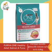 PURINA ONE Healthy Adult Salmon &amp; Tuna เพียวริน่า วัน อาหารแมว แบบเม็ด สูตรแมวโต แซลมอน ทูน่า  ขนาด 6.6kg.