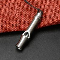 HWZBBEN Hiking Portable Survival Reminder Whistle Lightweight Tweeter Outdoor Camping Traveling Emergency Kit Titanium EDC