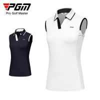 PGM Womens Golf Short Sleeve T-shirt Summer Breathable Sports Sleeveless Top Golf Apparel Women YF552