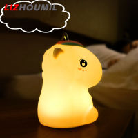 LIZHOUMIL ไฟกลางคืนโคมไฟ USB บนโต๊ะรูปการ์ตูนชาร์จไฟ LED สำหรับข้างเตียงนอน