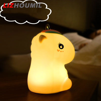 LIZHOUMIL ไฟกลางคืนโคมไฟ USB บนโต๊ะรูปการ์ตูนชาร์จไฟ LED สำหรับข้างเตียงนอน