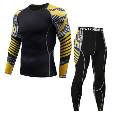 New Model Thermal Underwear Men Sets Compression Sweat Quick Drying Long Johns fitness bodybuilding shapers