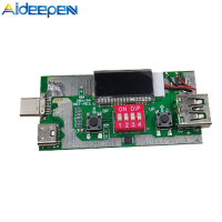 Aideepen USB C PD DC โมดูลทดสอบทริกเกอร์แรงดันไฟฟ้าปรับได้28V-5A 5A ไฟ140W Papan Ujian ชาร์จเร็ว Type-C