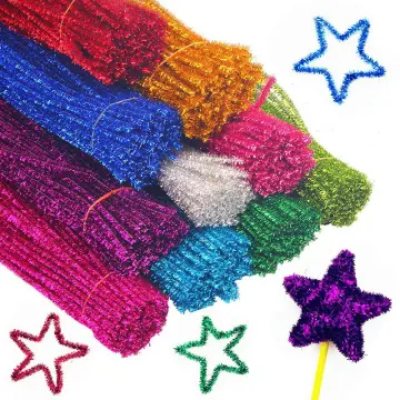 Craft Chenille Pipe Cleaners Mixed Colours - 30cm 50 Piece