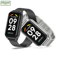 Migeet สายรัดสำหรับ Redmi Band 2สายรัดข้อมือโลหะสมาร์ทสายรัดข้อมือสายนาฬิกาข้อมือสำหรับ Xiaomi Redmi สมาร์ทแบนด์2 Correa Pulsera