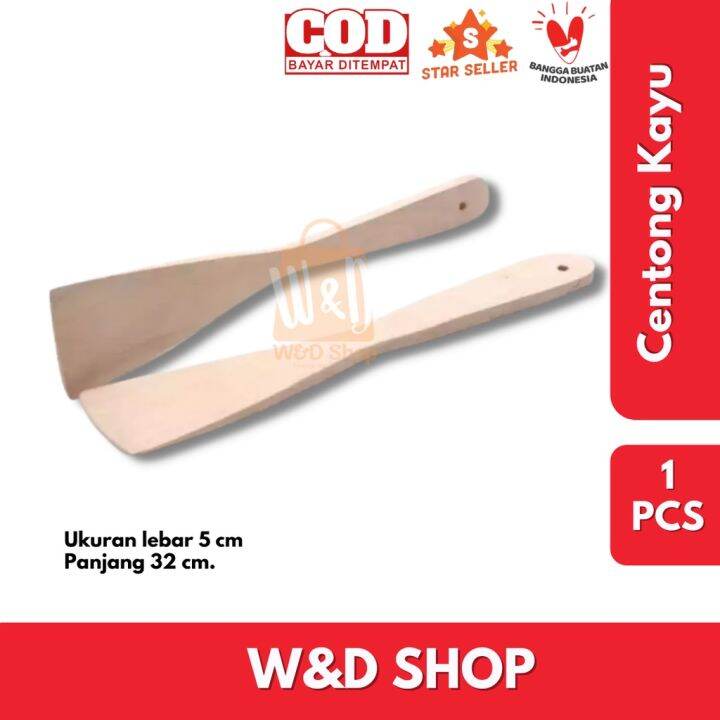 SPATULA KAYU/CENTONG KAYU/SPATULA WAJAN TEFLON ANTI BARET/SUTIL KAYU
