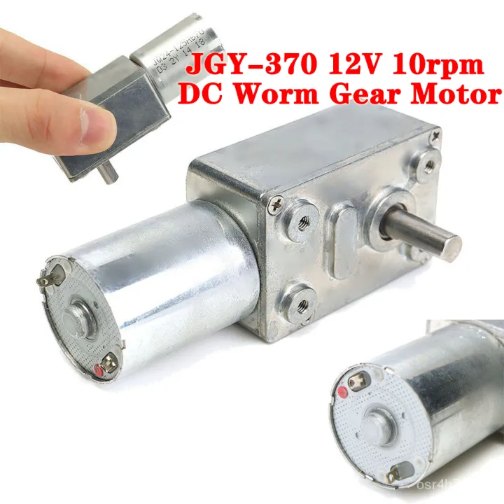 Voertuigvermogen 6 V24V12V Jgy-370 dubbele uitgaande as zelfborgende DC-elektromotor DC-motor DC-wormwielmotor Dubbele as met hoog koppel bij laag koppel