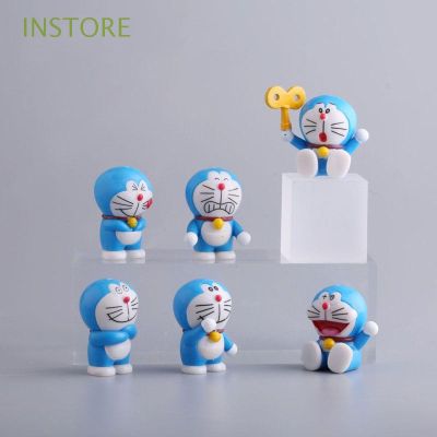 Instore โมเดลตุ๊กตาฟิกเกอร์ Doraemon 6 ชิ้น ต่อชุด