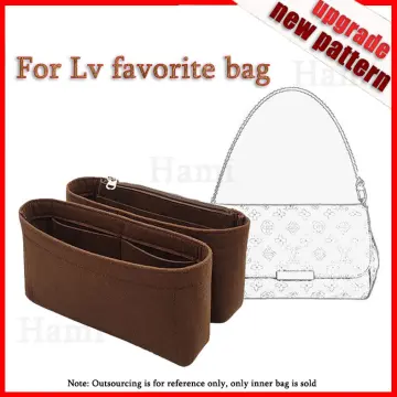 EverToner Fits For LV Favorite Women Small Bag Organizer Cosmetic Insert  With Phone Pockets Toiletry Pouch