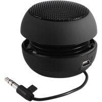 “”{} Mini Portable Travel Loud Speaker With 3.5Mm Audio Cable Low Voltage Built-In Battery Retractable Speaker For IPod