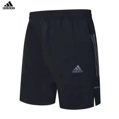 กางเกงขาสั้น AdidaSs sport pants เอวยางยืด โลโก้ 3D สะท้อนแสง สีพื้น กระเป๋าข้างมีซิปแต่งลายพร้อมตัวอักษร กางเกงลำลอง กางเกงผู้ชาย คุณภาพเยี่