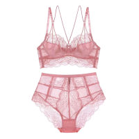 Varsbaby sexy unlined floral lace underwear underwire Y-lined beauty back bra+high-waist panty sets