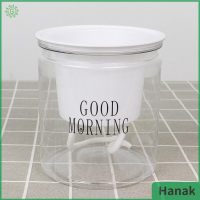 Hanak กระถางดอกไม้ไฮโดรโปนิกกระถางดอกไม้ทรงกลมรดน้ำอัตโนมัติ